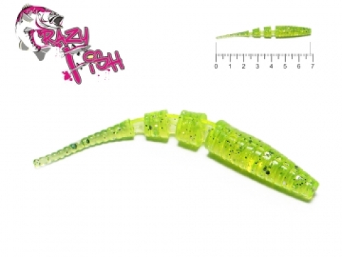 Силикон Crazy Fish Polaris 6.8см col.54 Green Acid-креветка